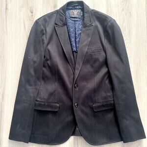Scotch and Soda Men’s Black Denim Style 2 Button Blazer Sz Large EUC